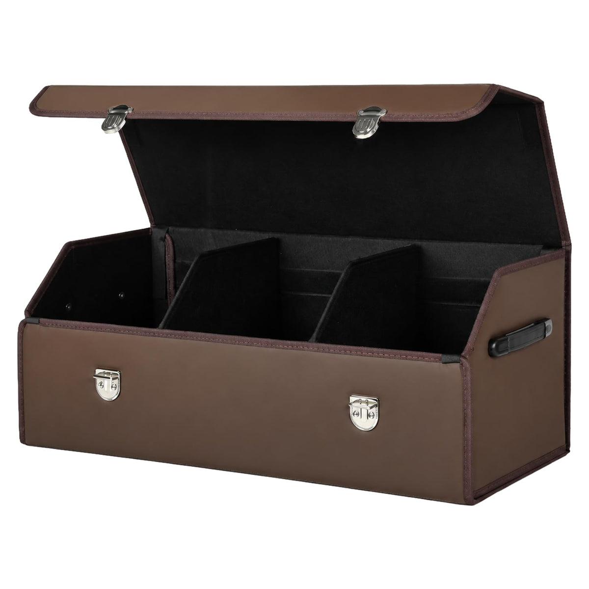 Car Trunk Organizer with Sturdy Faux Leather Lid - 20.9 inches