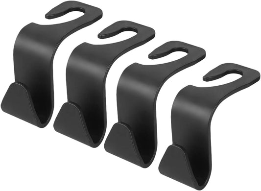 Car Seat Headrest Hook Universal Car Accessory Hook Storage Rack Fits Handbags, purse hook Umbrellas Compatible with Most Vehicle Models Black S-Shaped Design