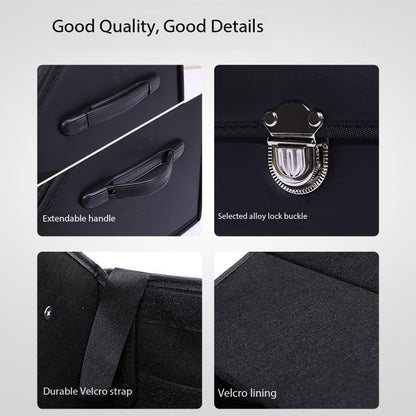 Car Trunk Organizer Leather Storage Box with Lid for Trunk SUV Sedan