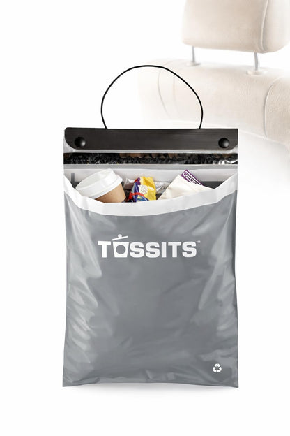 Tossits Hanging Car Trash & Garbage Bags, Disposable, Pink 21 Count