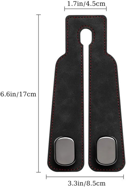 Car Hooks for Headrest,2PCS Car Seat Back Storage Hook for Headrest,Car Seat Multifunctional Bag Hook,Car Hooks for Purses,Bags,Handbags (Black)