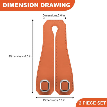 2 PCS Car Seat Headrest Hooks, Double Metal Hook Auto Headrest Back Seat Storage Organizer, Leather Bag Purse Hanger Interior Organizer for Most Vehicles, Car Accessories (Orange)