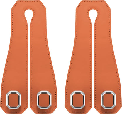2 PCS Car Seat Headrest Hooks, Double Metal Hook Auto Headrest Back Seat Storage Organizer, Leather Bag Purse Hanger Interior Organizer for Most Vehicles, Car Accessories (Orange)