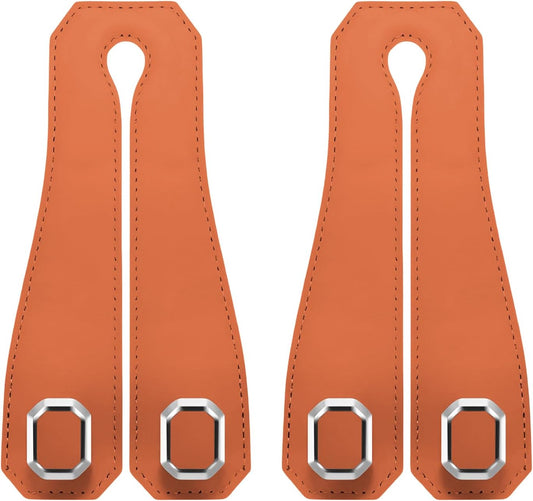 2 PCS Car Seat Headrest Hooks, Double Metal Hook Auto Headrest Back Seat Storage Organizer, Leather Bag Purse Hanger Interior Organizer for Most Vehicles, Car Accessories (Orange)