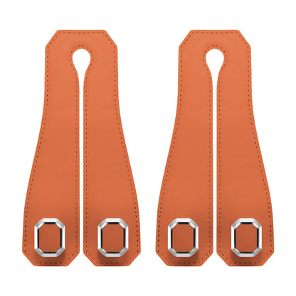 2 PCS Car Seat Headrest Hooks, Double Metal Hook Auto Headrest Back Seat Storage Organizer, Leather Bag Purse Hanger Interior Organizer for Most Vehicles, Car Accessories (Orange)