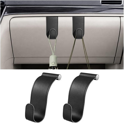 2PCS Car Co-Pilot Glovebox Hooks, Anti-Scratch Vehicle Passenger Seat Hanger Organizer, Automotive Glove Box Hanging Storage Accessories, Universal for SUV RV Truck (Black)