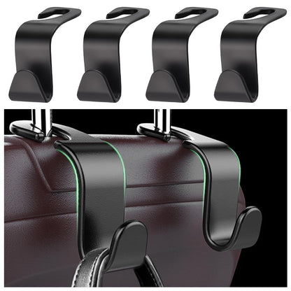 Utility Car Headrest Hidden Hook 33lbMax Car Hooks for Purses & Bags,Hat Holder for Truck Seat Hanger Storage Organizer for Coats,Umbrellas,Grocery Bags,Handbags Universal Car Accessories (Black)