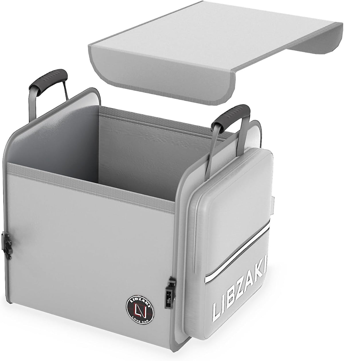 LIBZAKI Car Trunk Storage Organizer, Collapsible Trunk Storage Box for Car Truck SUV-Gray