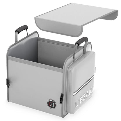 LIBZAKI Car Trunk Storage Organizer, Collapsible Trunk Storage Box for Car Truck SUV-Gray