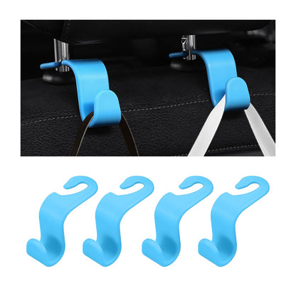 4 Pack 4.13 Inch Car Seat Headrest Hooks, Black