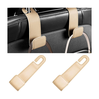 2PCS Car Seat Headrest Hook, Multipurpose Backseat Hanger Holder for Handbag Purse Umbrella, Auto Interior Seat Back Grocery Storage Organizer Hook, Universal for RV Van SUV (Black)