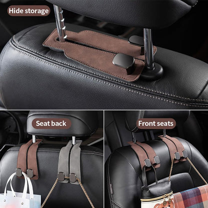 Car Hooks for Headrest,2PCS Car Seat Back Storage Hook for Headrest,Car Seat Multifunctional Bag Hook,Car Hooks for Purses,Bags,Handbags (Black)