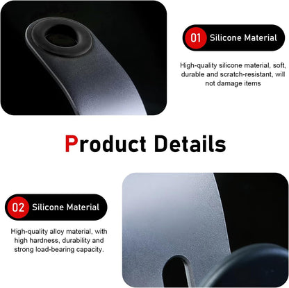 2 PCS Car Seat Headrest Hooks, Solid Alloy Car Purse Hook with 30 kg Load Capacity, Hidden Auto Headrest Hook, Universal Vehicle Storage Organizer for Purse, Backpack, Coats (Black)