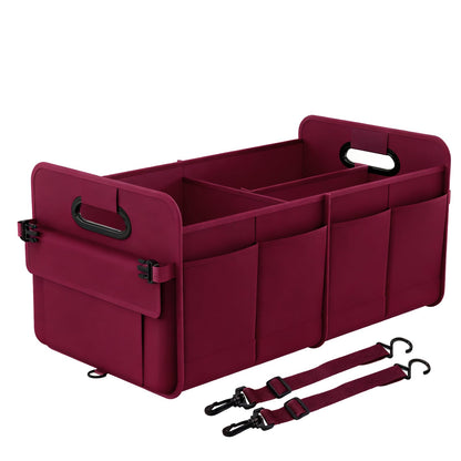 titiyiof Trunk Organizer For Suv & Sedan,Car Organizers and Storage, Waterproof Collapsible & Adjustable Straps,35L Sturdy Car Organization for Car Accessories, Tools,Sundries,2 Compartment（Black）