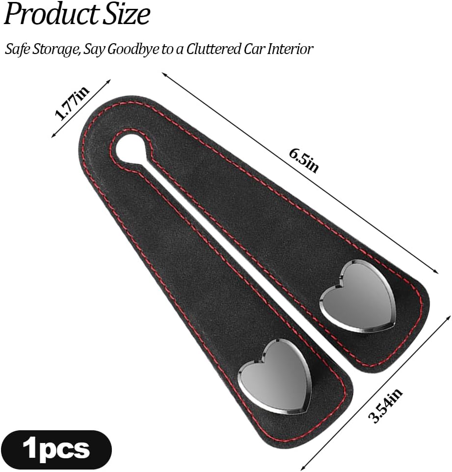 BESULEN Car Seat Headrest Hook, Vehicle Seat Back Hanger Organizer for Handbag Purse Coat, Automotive Interior Headrest Double Storage Hook, Universal Fit (Black)