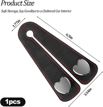 BESULEN Car Seat Headrest Hook, Vehicle Seat Back Hanger Organizer for Handbag Purse Coat, Automotive Interior Headrest Double Storage Hook, Universal Fit (Black)