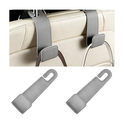 2PCS Car Seat Headrest Hook, Multipurpose Backseat Hanger Holder for Handbag Purse Umbrella, Auto Interior Seat Back Grocery Storage Organizer Hook, Universal for RV Van SUV (Black)