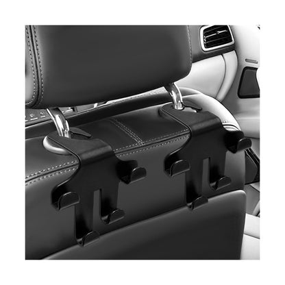 Car Seat Headrest Hooks, 4-in-1 Sturdy Car Seat Back Hanger Multifunctional Hanging Holder, Heavy Duty Auto Storage Hook Organizer for Handbags Purses Coats Grocery Bags