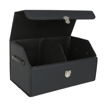 Car Trunk Organizer with Sturdy Faux Leather Lid - 20.9 inches