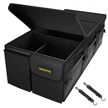 MIKKUPPA Trunk Organizer with Lid - 65L Collapsible Car Organizer, White