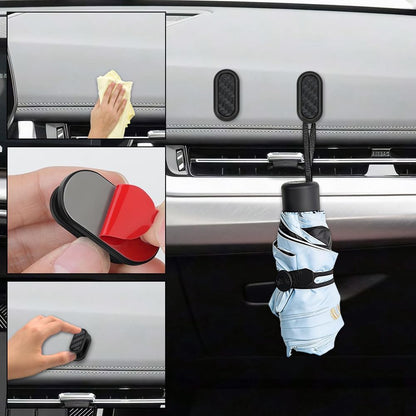 4PCS Car Mini Hooks, Car Dashboard Hook, Multifunctional Self-Adhesive Vehicle Dashboard Backseat Hangers, Automotive Interior Keys Earphone Storage Holder Universal for SUV Automobile Truck