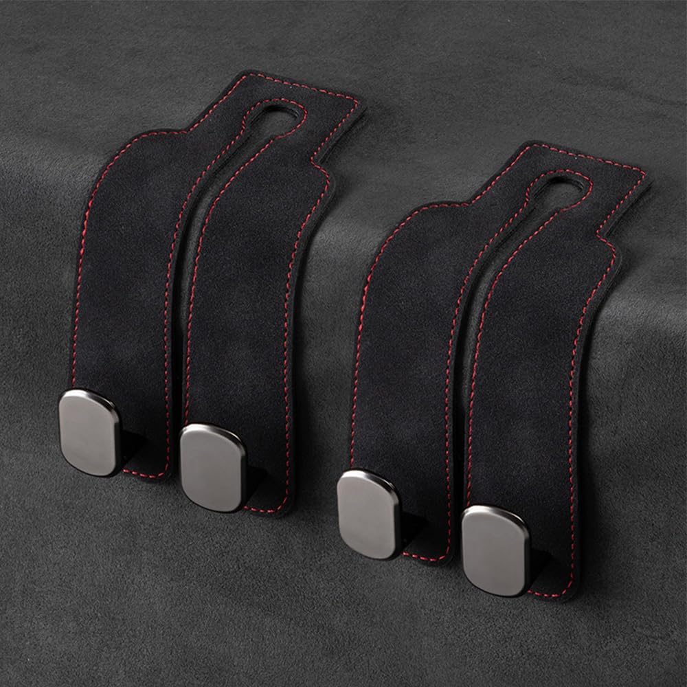 Car Hooks for Headrest,2PCS Car Seat Back Storage Hook for Headrest,Car Seat Multifunctional Bag Hook,Car Hooks for Purses,Bags,Handbags (Black)