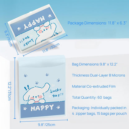 60Pcs Hanging Car Trash Bags Disposable Leakproof For Auto Home Travel