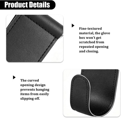 2PCS Car Co-Pilot Glovebox Hooks, Anti-Scratch Vehicle Passenger Seat Hanger Organizer, Automotive Glove Box Hanging Storage Accessories, Universal for SUV RV Truck (Black)