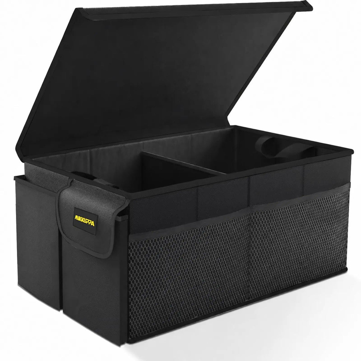 MIKKUPPA Trunk Organizer with Lid - 95L Collapsible Car Organizer, Black