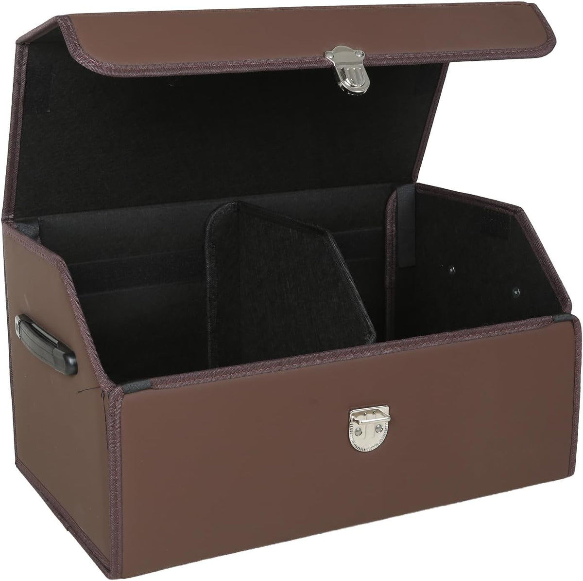 Car Trunk Organizer with Sturdy Faux Leather Lid - 20.9 inches