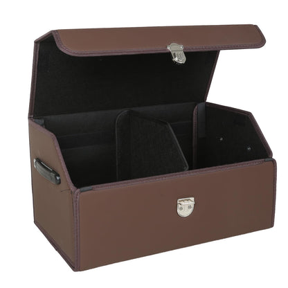 Car Trunk Organizer with Sturdy Faux Leather Lid - 20.9 inches