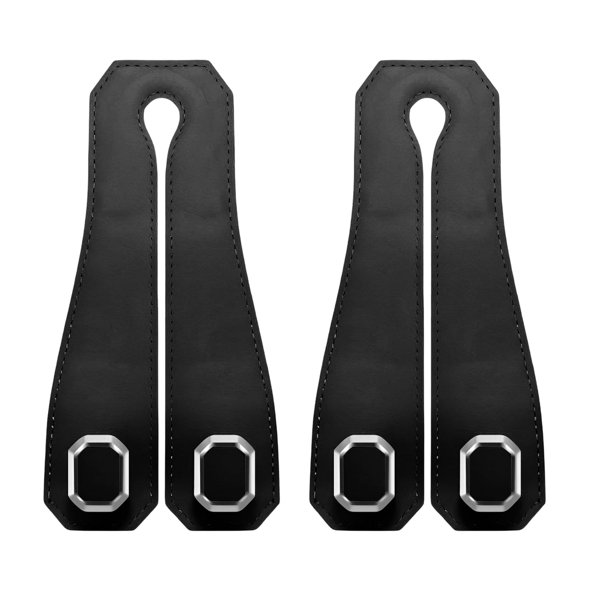2 PCS Car Seat Headrest Hooks, Double Metal Hook Auto Headrest Back Seat Storage Organizer, Leather Bag Purse Hanger Interior Organizer for Most Vehicles, Car Accessories (Orange)