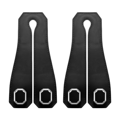 2 PCS Car Seat Headrest Hooks, Double Metal Hook Auto Headrest Back Seat Storage Organizer, Leather Bag Purse Hanger Interior Organizer for Most Vehicles, Car Accessories (Orange)