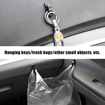 Yourkar 10 PCS Car Sticky Hooks, Multifunctional Vehicle Adhesive Hooks, Hanging Auto Storage Hooks for Key USB Cable Earphone Cable, Universal Interior Decor Car Accessories (10 PCS)