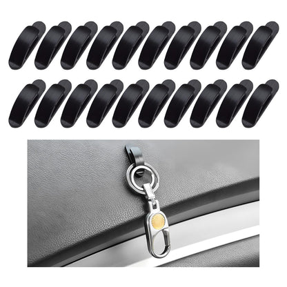Yourkar 10 PCS Car Sticky Hooks, Multifunctional Vehicle Adhesive Hooks, Hanging Auto Storage Hooks for Key USB Cable Earphone Cable, Universal Interior Decor Car Accessories (10 PCS)