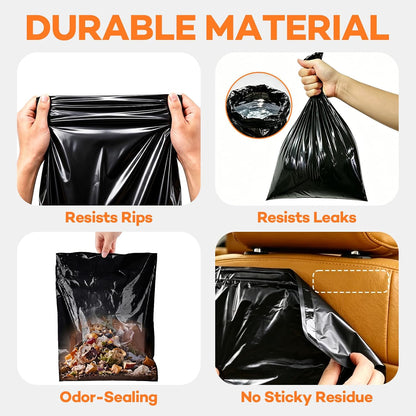 40 Count Hanging Car Trash Bags, Disposable Leak-proof Garbage Can for Car