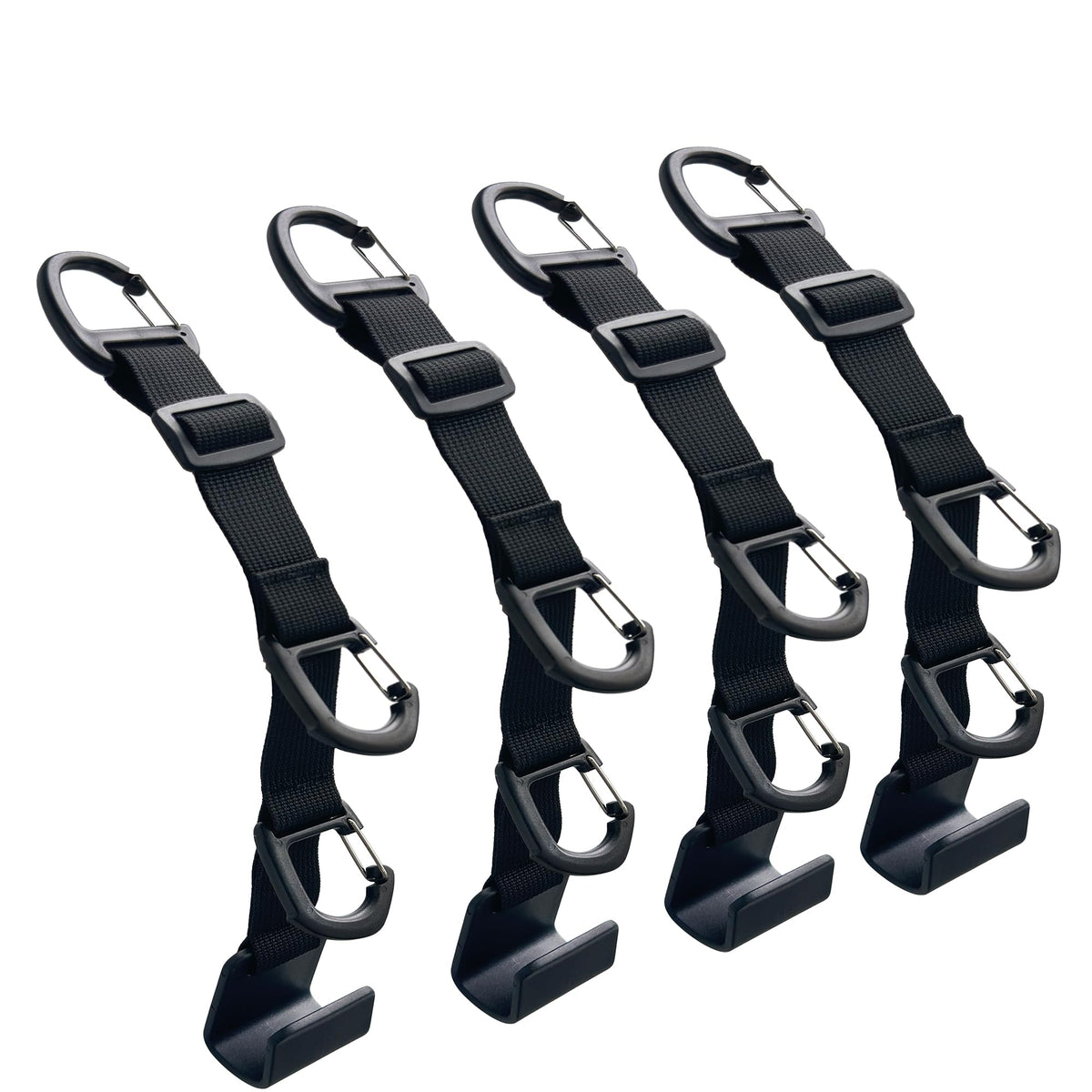 Car Headrest Hooks, Backseat Storage Organizer Hangers, Universal Vehicle Seat Back Hooks, 4 Pack
