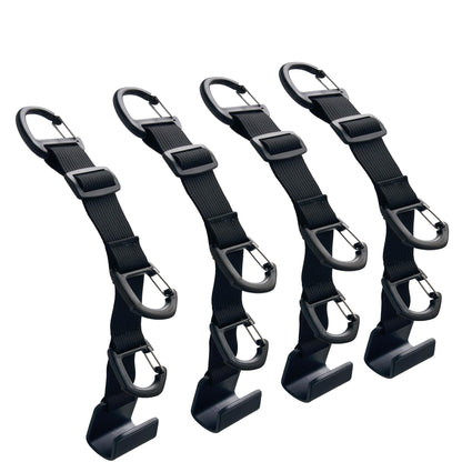 Car Headrest Hooks, Backseat Storage Organizer Hangers, Universal Vehicle Seat Back Hooks, 4 Pack