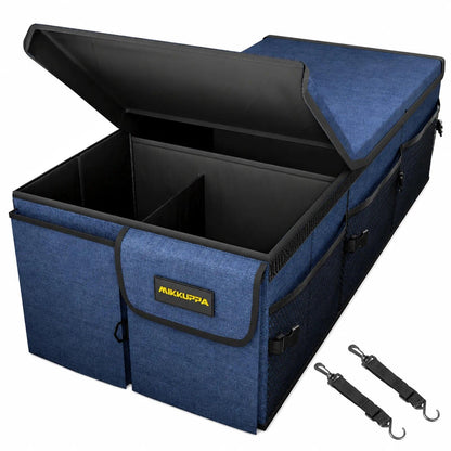 MIKKUPPA Trunk Organizer with Lid - 65L Collapsible Car Organizer, White