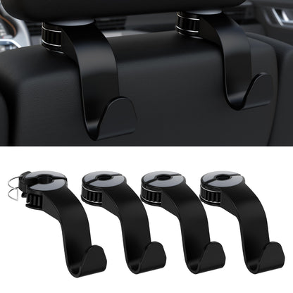 Amooca Anti-Drop Car Seat Hooks with Adjustable Hasp for Bags