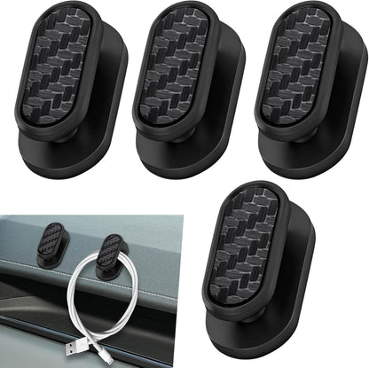 4PCS Car Mini Hooks, Car Dashboard Hook, Multifunctional Self-Adhesive Vehicle Dashboard Backseat Hangers, Automotive Interior Keys Earphone Storage Holder Universal for SUV Automobile Truck