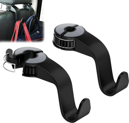 Amooca Anti-Drop Car Seat Hooks with Adjustable Hasp for Bags