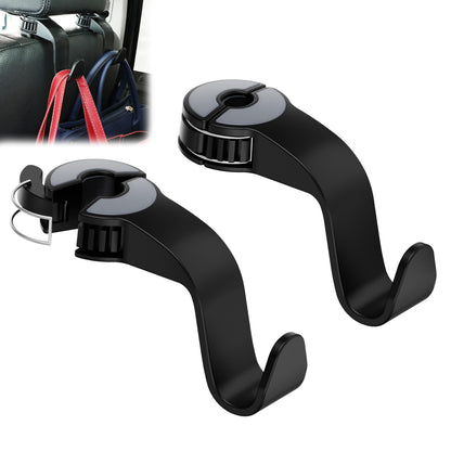 Amooca Anti-Drop Car Seat Hooks with Adjustable Hasp for Bags
