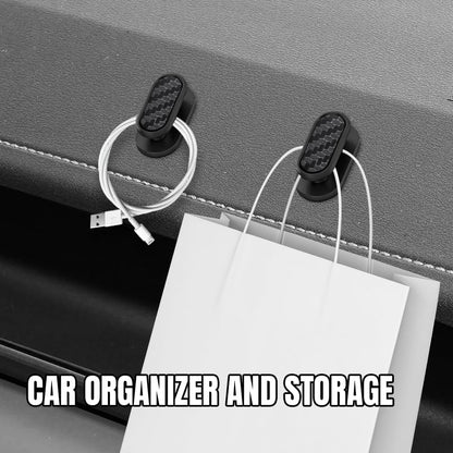 4PCS Car Mini Hooks, Car Dashboard Hook, Multifunctional Self-Adhesive Vehicle Dashboard Backseat Hangers, Automotive Interior Keys Earphone Storage Holder Universal for SUV Automobile Truck