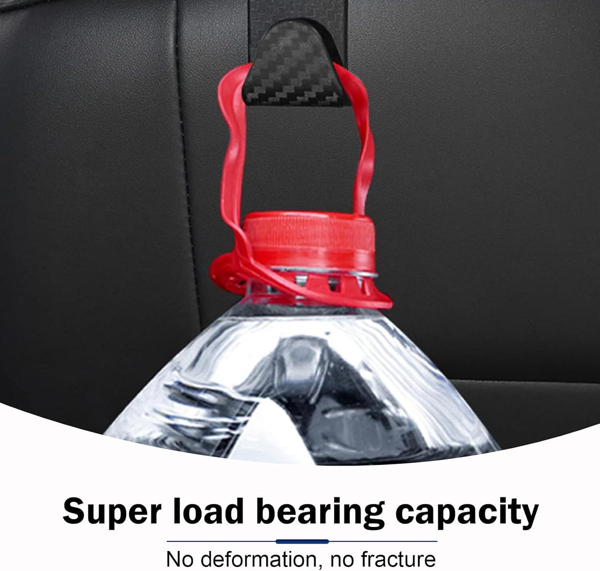 4PCS Car Seat Headrest Hooks, Carbon Fiber Auto Hook for Purses and Bags, Rear Car Seat Storage Headrest Hanger Holder Hooks Organizer for Coats, Umbrellas, Groceries