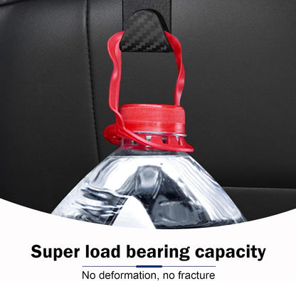 4PCS Car Seat Headrest Hooks, Carbon Fiber Auto Hook for Purses and Bags, Rear Car Seat Storage Headrest Hanger Holder Hooks Organizer for Coats, Umbrellas, Groceries