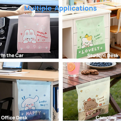 60Pcs Hanging Car Trash Bags Disposable Leakproof For Auto Home Travel
