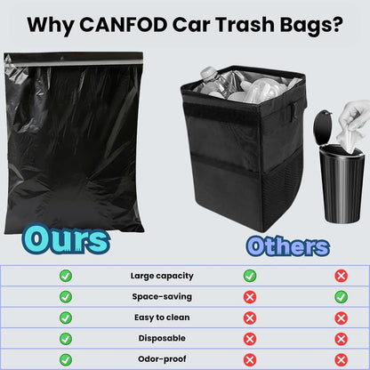 100 Count Recycled PE Disposable Car Trash Bags