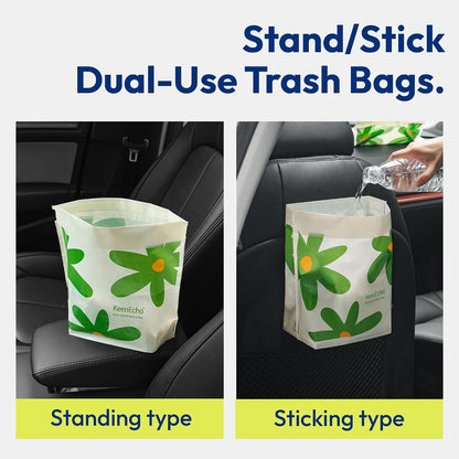 Disposable Car Garbage Bin Bags, Vomit Trash Bags made with Recycled HDPE for Boat, Plane, Travel, Camping, Bedroom, Study Room, Office and Car, 20 pcs