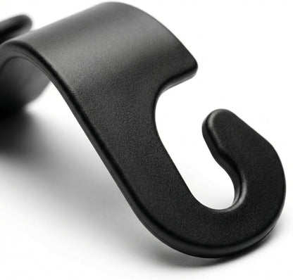 4 Pack Car Seat Headrest Hooks - Universal Back Seat Hanger for Purses, Grocery Bags, and Handbags - Stylish Black Car Organizer Hooks for Interior Storage, Easy Installation, Fits Most Vehicles
